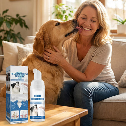 🐾 Schaum-Zahnsteinentferner für Haustiere – Natürliche Formel & mühelose Anwendung!
