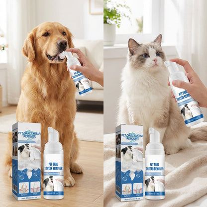 🐾 Schaum-Zahnsteinentferner für Haustiere – Natürliche Formel & mühelose Anwendung!